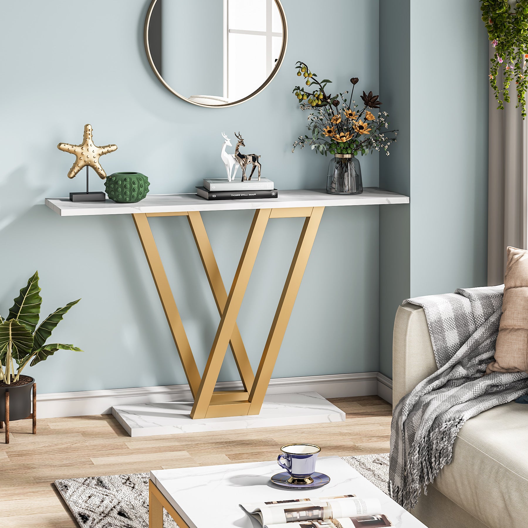 43 Inch Console Table Entryway Table